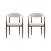 Christopher Knight Home Jaromir Modern Upholstered Iron Dining Chairs With Curved Open Back (Set Of 2) -Christopher Knight Home GUEST b7d0ee19 d462 4ea3 bfc3 5b6bdc74f31e