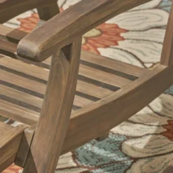 Sunview Acacia Wood Recliner Rocking Chair - Christopher Knight Home -Christopher Knight Home GUEST ba1180b9 b672 4bba 9075 8285a48851ba