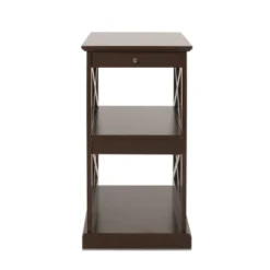 Vernon Contemporary 2 Shelf Side Table Dark Walnut - Christopher Knight Home -Christopher Knight Home GUEST ba3904d3 a024 4934 82ab f0fc3ac2b597
