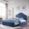 Queen Cordeaux Fully-Upholstered Bed Navy Blue - Christopher Knight Home -Christopher Knight Home GUEST bc6c0fca c554 4223 a77a 73477471d47b