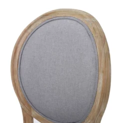 Set Of 4 Phinnaeus French Country Fabric Dining Chairs Light Gray/Natural - Christopher Knight Home -Christopher Knight Home GUEST bd9221c1 75c9 4340 8e00 90508b28fe42