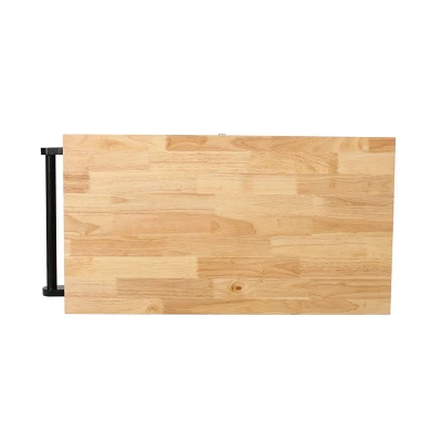 Byway Contemporary Kitchen Cart With Wheels Black/Natural - Christopher Knight Home 6 Byway Contemporary Kitchen Cart With Wheels Black/Natural - Christopher Knight Home - Image 4