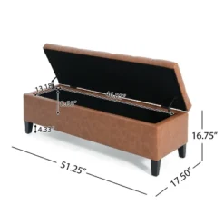 Christopher Knight Home Tartaglia Contemporary Faux Leather Upholstered Button Tufted Storage Ottoman -Christopher Knight Home GUEST beebad7f d380 4d1f 929a 97ada62eb3a3