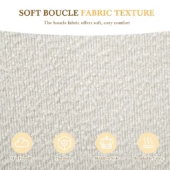 Christopher Knight Home Nicky Boucle Upholstered Platform Bed With Wingback Headboard, White 14 Christopher Knight Home Nicky Boucle Upholstered Platform Bed With Wingback Headboard, White -Christopher Knight Home GUEST c024aea2 225e 45fb a207 b5e6ec911ece