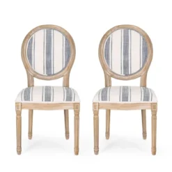 Set Of 2 Phinnaeus French Country Fabric Dining Chairs - Christopher Knight Home -Christopher Knight Home GUEST c4f09808 1b68 4f6a aa52 8981401a64a5