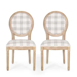 Set Of 2 Phinnaeus French Country Fabric Dining Chairs - Christopher Knight Home -Christopher Knight Home GUEST c53594d3 9a37 463e b52e ce88331b2394