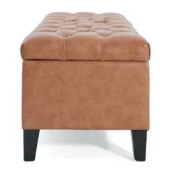 Christopher Knight Home Tartaglia Contemporary Faux Leather Upholstered Button Tufted Storage Ottoman -Christopher Knight Home GUEST c82834c1 1da4 41d2 a771 0a9383c3480f