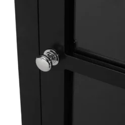 Maynard Contemporary Glass Paneled Kitchen Cart Natural/Black - Christopher Knight Home -Christopher Knight Home GUEST c8332c36 cc1c 450b 90c2 b8b84657da0a