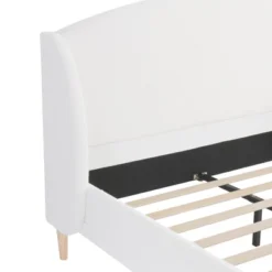 Christopher Knight Home Nicky Boucle Upholstered Platform Bed With Wingback Headboard, White 17 Christopher Knight Home Nicky Boucle Upholstered Platform Bed With Wingback Headboard, White -Christopher Knight Home GUEST c8491667 8f0f 428c 9d55 149851e79707