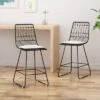 Set Of 2 Walcott Modern Iron Counter Height Barstools - Christopher Knight Home -Christopher Knight Home GUEST c86aac61 0b82 4245 bc52 d110e54ea775