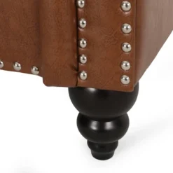 Drury Contemporary Channel Stitch 3 Seater Sofa With Nailhead Trim - Christopher Knight Home -Christopher Knight Home GUEST cd75584c 59be 4098 99e5 a1457227f4f8