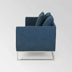 Canisbay Modern Sofa Navy Blue - Christopher Knight Home -Christopher Knight Home GUEST d3708f18 eebd 48f1 bba2 7bc1b4388835