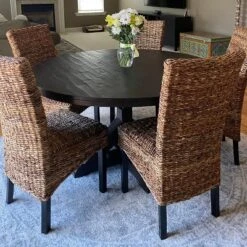 Christopher Knight Home Classic Harper Rattan And Wood Dining Chair (Set Of 2), Brown/Black -Christopher Knight Home GUEST d3d83826 6bb1 47bd bb9a 6099b5513e65