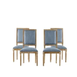 Christopher Knight Home Carina French Country Rubberwood Upholstered Dining Chair (Set Of 4) -Christopher Knight Home GUEST db71a5a9 70d3 4322 9f67 fae52c6106d7