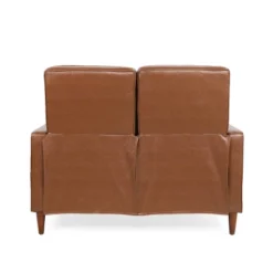 Christopher Knight Home Denison Faux Leather Tufted Loveseat Pushback Recliner Cognac Brown/Dark Espresso -Christopher Knight Home GUEST df0a125f df29 4457 9c88 f5e0958c10b4