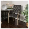 Saltillo New Velvet Arm Dining Chair - Charcoal - Christopher Knight Home -Christopher Knight Home GUEST df23fd00 1545 4a52 b617 10329f380d4a