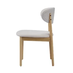 Christopher Knight Home Bulwarth Mid-Century Modern Rubberwood Upholstered Dining Chair With Curved Back (Set Of 2) -Christopher Knight Home GUEST e3ad80ce f41e 4f9d 842f ceb37b390ea3