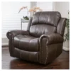 Charlie Faux Leather Leather Glider Recliner Club Chair Dark Brown - Christopher Knight Home -Christopher Knight Home GUEST e5948278 9dc9 4d5c b89b 46d3cea18de4