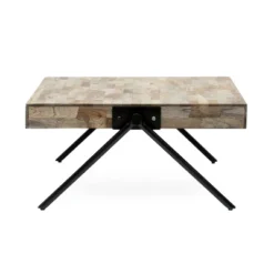 Gurley Handcrafted Modern Industrial Mango Wood Coffee Table Gray/Black - Christopher Knight Home: Iron Frame, Spot Clean -Christopher Knight Home GUEST e5b1fd38 136c 40e9 b949 39e8cba779fe