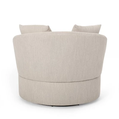 Smyrna Contemporary Upholstered Swivel Club Chair - Christopher Knight Home 7 Smyrna Contemporary Upholstered Swivel Club Chair - Christopher Knight Home - Image 5
