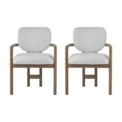 Christopher Knight Home Edge Modern Rubberwood Upholstered Dining Chairs (Set Of 2) -Christopher Knight Home GUEST ea3e98fa 9e21 44df b2e0 9ae6953d0b60