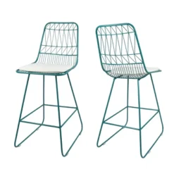 Set Of 2 Walcott Modern Iron Counter Height Barstools - Christopher Knight Home -Christopher Knight Home GUEST eadf8e62 85c3 4da1 ba3c 20ce8603ae99