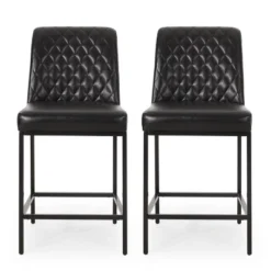 2pc Osgood Contemporary Diamond Stitch Counter Height Barstools - Christopher Knight Home -Christopher Knight Home GUEST eb4d3c22 9c04 4f5e 9c5e a0cd75874cf8