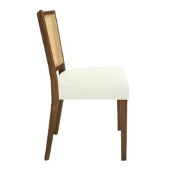 Christopher Knight Home Hassan Rubberwood Upholstered Dining Chairs With Cane Webbing(Set Of 2) -Christopher Knight Home GUEST ed358a49 3fa2 4e72 b07d aa2ab4c9507e