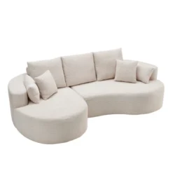 Christopher Knight Home Shamus 106" Modern Cozy Upholstered 4 Seater Curved Sectional Sofa With 7 Pillows -Christopher Knight Home GUEST f134ed4c e139 479c bcd5 eb4fd9e4a1fe