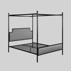 Queen Beechmont Iron Canopy Upholstered Bed - Christopher Knight Home -Christopher Knight Home GUEST f1dff4ee 6587 47c1 9ffb 7d64e2df31e0