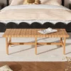Christopher Knight Home Vladimir Contemporary Acacia Wood Bedroom Bench With Woven Faux Leather -Christopher Knight Home GUEST f80bc950 88fd 4a70 bccc 00bd6cf8f5c5