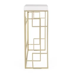 Depue Modern Glam Geometric Console Table Gold/White - Christopher Knight Home 13 Depue Modern Glam Geometric Console Table Gold/White - Christopher Knight Home -Christopher Knight Home GUEST fc7f0189 3b98 41bc b7b7 8e8969f1724f