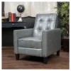 Christopher Knight Home Ethan Tufted Bonded Leather Recliner Chair - Dark Gray -Christopher Knight Home GUEST fd003a62 ca32 4a97 8b25 bfac91127710