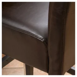 Set Of 2 26" Portman Bonded Leather Counter Height Barstool Brown - Christopher Knight Home -Christopher Knight Home GUEST fdd72bac 7c61 47c4 ba78 721fc9cc5af4
