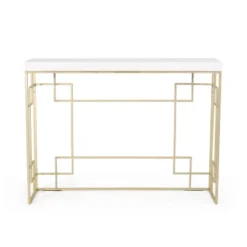 Depue Modern Glam Geometric Console Table Gold/White - Christopher Knight Home 15 Depue Modern Glam Geometric Console Table Gold/White - Christopher Knight Home -Christopher Knight Home GUEST fe3aee1a b3d8 4496 bbe4 880a6f3899b5
